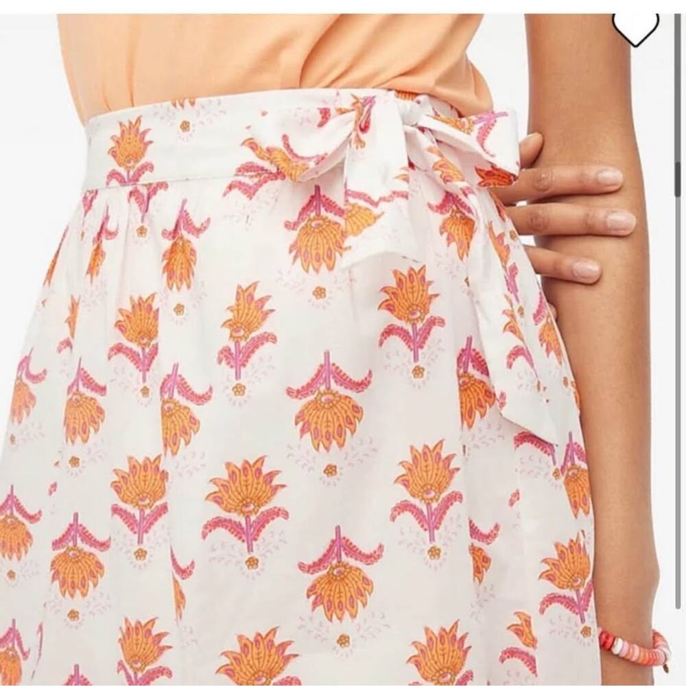 Sz 6 - J Crew Faux Wrap Midi Skirt - Picture 7 of 7